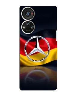 Чехол для ZTE Blade V40s с картинкой «Mercedes — флаг Германии»
