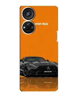 Чехол для ZTE Blade V40s с картинкой «Оранжевый Mercedes AMG»