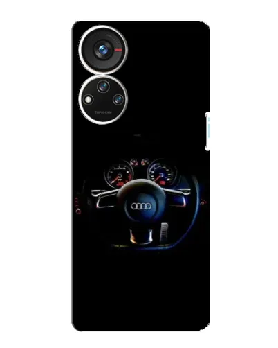 Чехол для ZTE Blade V40s с картинкой «Салон Audi — руль»
