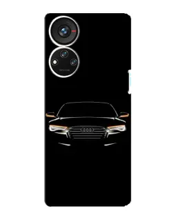 Чехол для ZTE Blade V40s с картинкой «Audi — ночной контур»