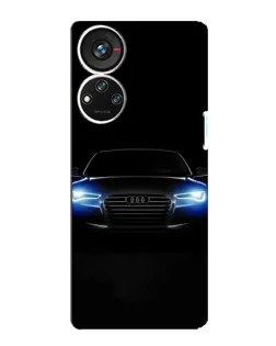 Чехол для ZTE Blade V40s с картинкой «Audi в неоне»