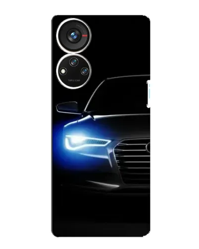 Чехол для ZTE Blade V40s с картинкой «Неоновый взгляд Audi»