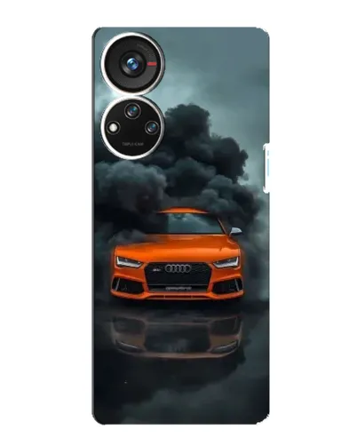 Чехол для ZTE Blade V40s с картинкой «Audi в облаках дыма»