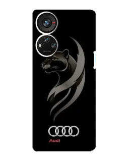 Чехол для ZTE Blade V40s с картинкой «Графика — пантера и Audi»