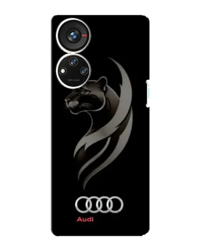 Чехол для ZTE Blade V40s с картинкой «Графика — пантера и Audi»