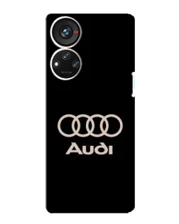 Чехол для ZTE Blade V40s с картинкой «Audi — золотой логотип»