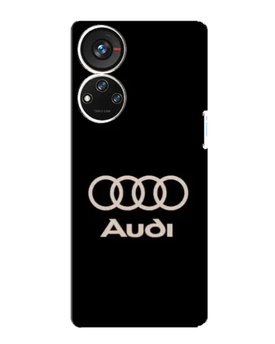 Чехол для ZTE Blade V40s с картинкой «Audi — золотой логотип»
