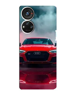 Чехол для ZTE Blade V40s с картинкой «Audi RS — красный стиль»