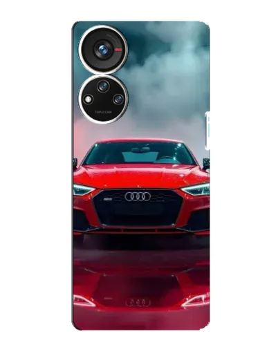 Чехол для ZTE Blade V40s с картинкой «Audi RS — красный стиль»