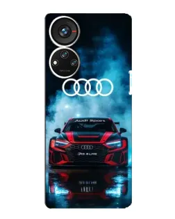 Чехол для ZTE Blade V40s с картинкой «Audi Sport — неон»