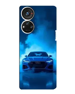 Чехол для ZTE Blade V40s с картинкой «Audi — голубая энергия»