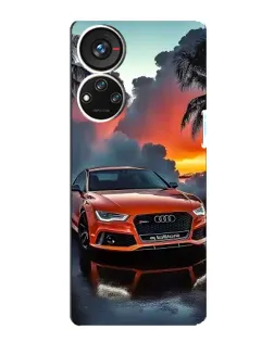Чехол для ZTE Blade V40s с картинкой «Audi — закат»