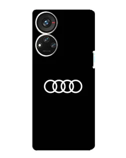 Чехол для ZTE Blade V40s с картинкой «Audi White Logo»