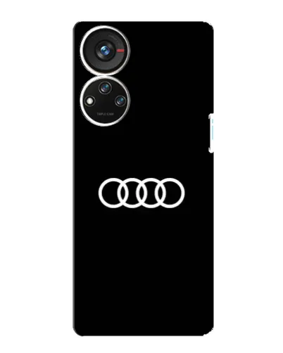 Чехол для ZTE Blade V40s с картинкой «Audi White Logo»