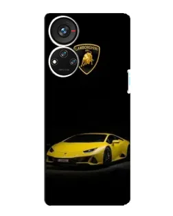 Чехол для ZTE Blade V40s с картинкой «Lamborghini желтый акцент»