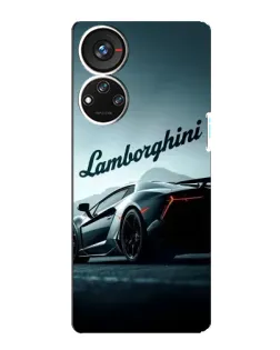 Чехол для ZTE Blade V40s с картинкой «Классическая надпись Lamborghini»