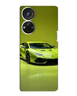 Чехол для ZTE Blade V40s с картинкой «Салатовый Lamborghini Huracan»