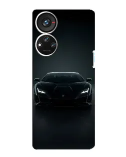 Чехол для ZTE Blade V40s с картинкой «Черный Lamborghini Aventador»