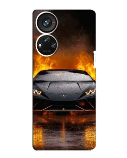 Чехол для ZTE Blade V40s с картинкой «Lamborghini в огне»