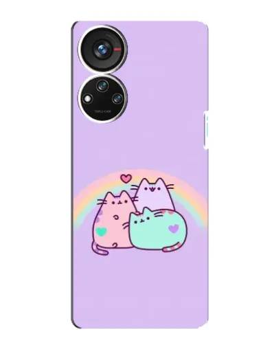 Чехол для ZTE Blade V40s с картинкой «Радужные Пушины»