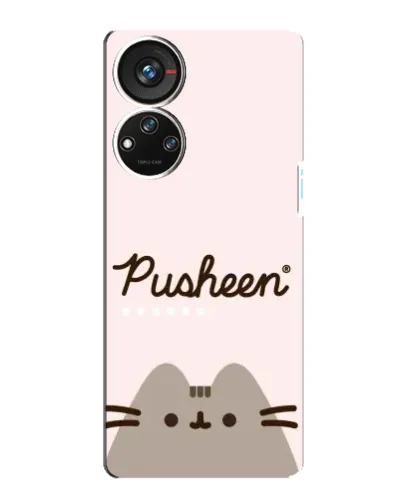 Чехол для ZTE Blade V40s с картинкой «Pusheen логотип»