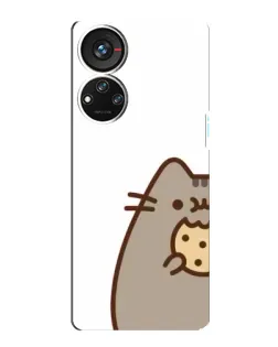 Чехол для ZTE Blade V40s с картинкой «Пушин с печеньем»