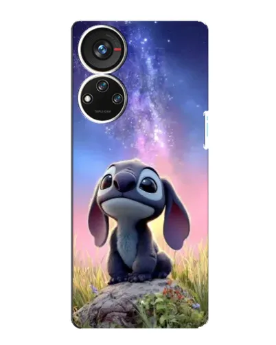 Чехол для ZTE Blade V40s с картинкой «Стич на рассвете»