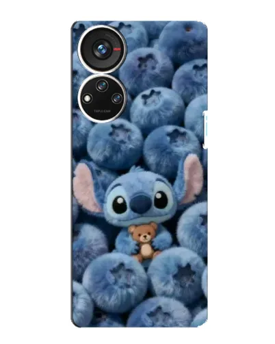 Чехол для ZTE Blade V40s с картинкой «Стич и голубика»