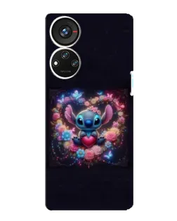 Чехол для ZTE Blade V40s с картинкой «Stitch в цветах» Чехол для ZTE Blade V40s с картинкой «Stitch в цветах»