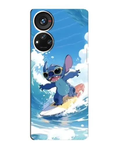 Чехол для ZTE Blade V40s с картинкой «Стич на волне»
