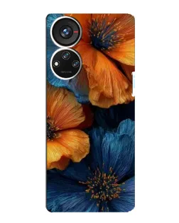 Чохол для ZTE Blade V40s з картинкою «Яскрава синьо-помаранчева флора» Чохол для ZTE Blade V40s з картинкою «Яскрава синьо-помаранчева флора»