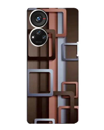 Чохол для ZTE Blade V40s з картинкою «Коричневі об'ємні квадрати» Чохол для ZTE Blade V40s з картинкою «Коричневі об'ємні квадрати»