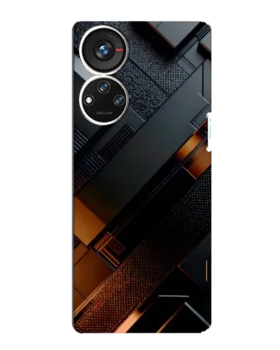 Чохол для ZTE Blade V40s з картинкою «Чорні геометричні блоки» Чохол для ZTE Blade V40s з картинкою «Чорні геометричні блоки»