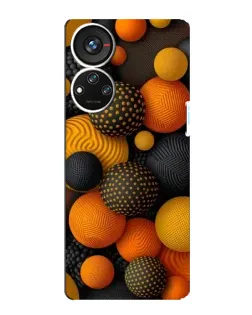 Чохол для ZTE Blade V40s з картинкою «Об'ємні помаранчеві сфери»
