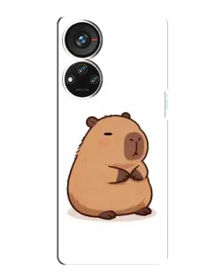 Чехол для ZTE Blade V40s с картинкой «Толстенькая капибара»