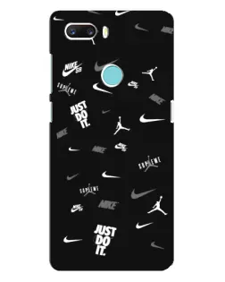Чехол для ZTE Z18 Mini с картинкой «Nike Black Pattern»