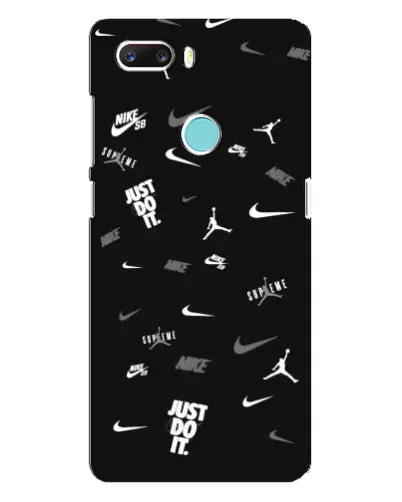 Чехол для ZTE Z18 Mini с картинкой «Nike Black Pattern»
