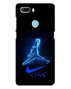 Чехол для ZTE Z18 Mini с картинкой «Jordan Neon Blue»