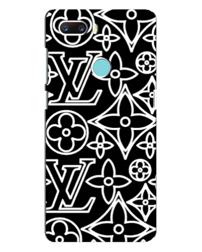 Чехол для ZTE Z18 Mini с картинкой «Черно-белый узор LV»