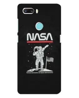 Чехол для ZTE Z18 Mini с картинкой «NASA — шагаем по Луне»