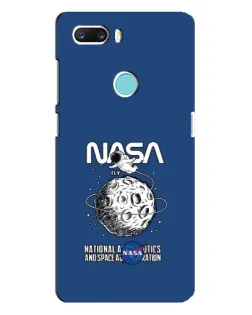Чехол для ZTE Z18 Mini с картинкой «NASA — лунная миссия»