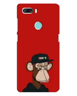 Чехол для ZTE Z18 Mini с картинкой «Bored Ape — красный фон»