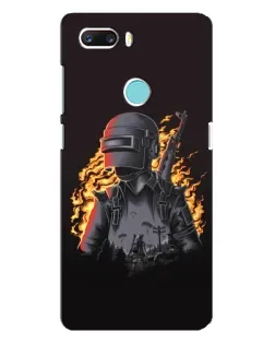 Чохол для ZTE Z18 Mini з картинкою «PUBG — вогняний силует»