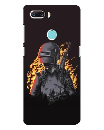 Чохол для ZTE Z18 Mini з картинкою «PUBG — вогняний силует»