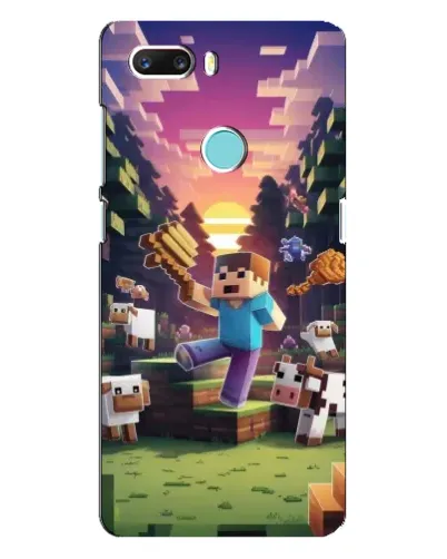 Чехол для ZTE Z18 Mini с картинкой «Стив на ферме»
