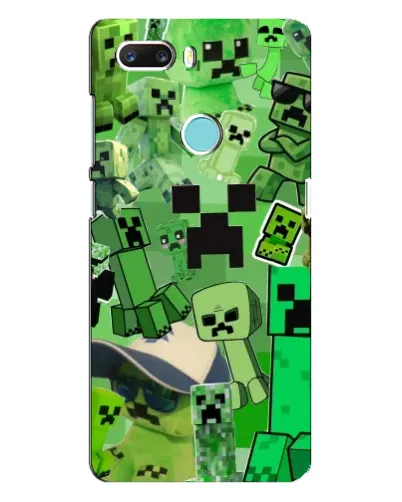 Чехол для ZTE Z18 Mini с картинкой «Криперы Minecraft»