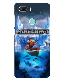 Чехол для ZTE Z18 Mini с картинкой «Minecraft ледяной мир»