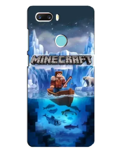 Чехол для ZTE Z18 Mini с картинкой «Minecraft ледяной мир»
