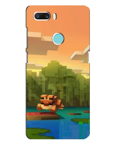 Чехол для ZTE Z18 Mini с картинкой «Майнкрафт закат солнца»