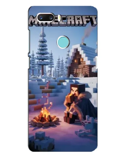 Чехол для ZTE Z18 Mini с картинкой «Зимний Minecraft»
